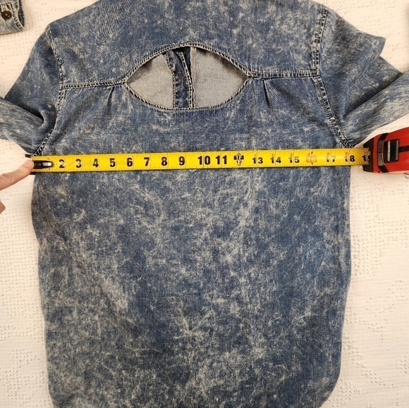Vintage Mudd Y2K Style Button Down Denim Top Size Small - Picture 12 of 16